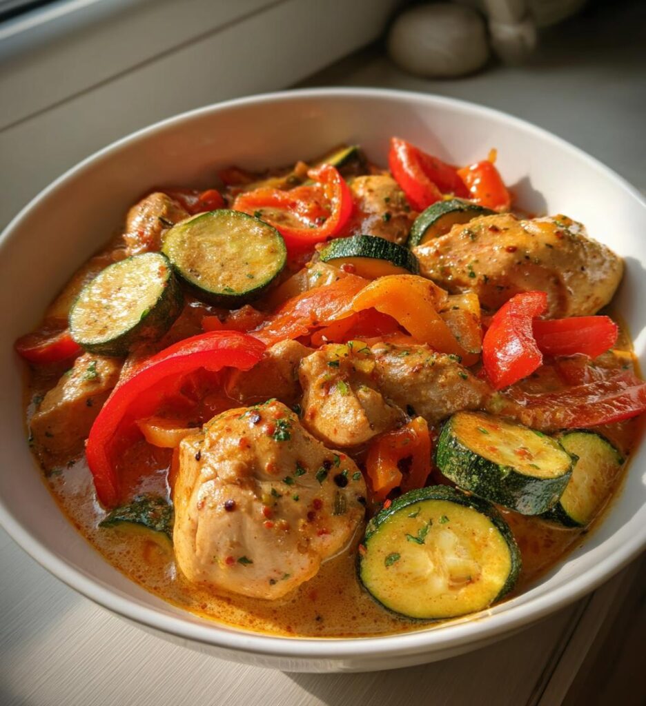 paprika zucchini rahmhuhn