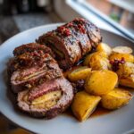 zarte steakroulade mit bratkartoffeln