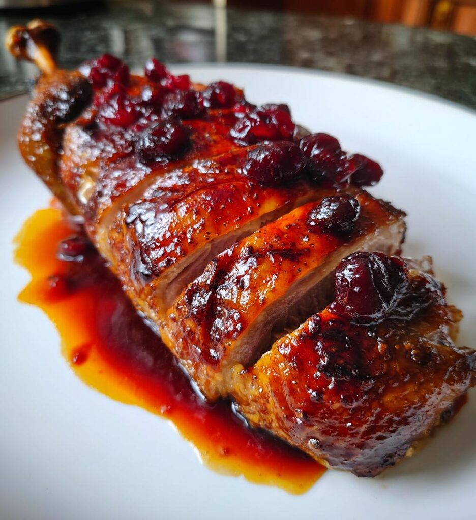 Weihnachtsente mit Orangen- oder Kirschsauce