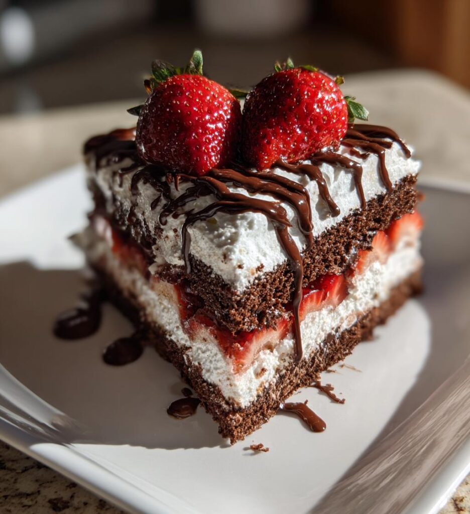 erdbeer schoko torte