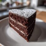 brown heart shaped cake