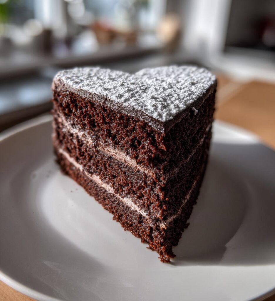 brown heart shaped cake