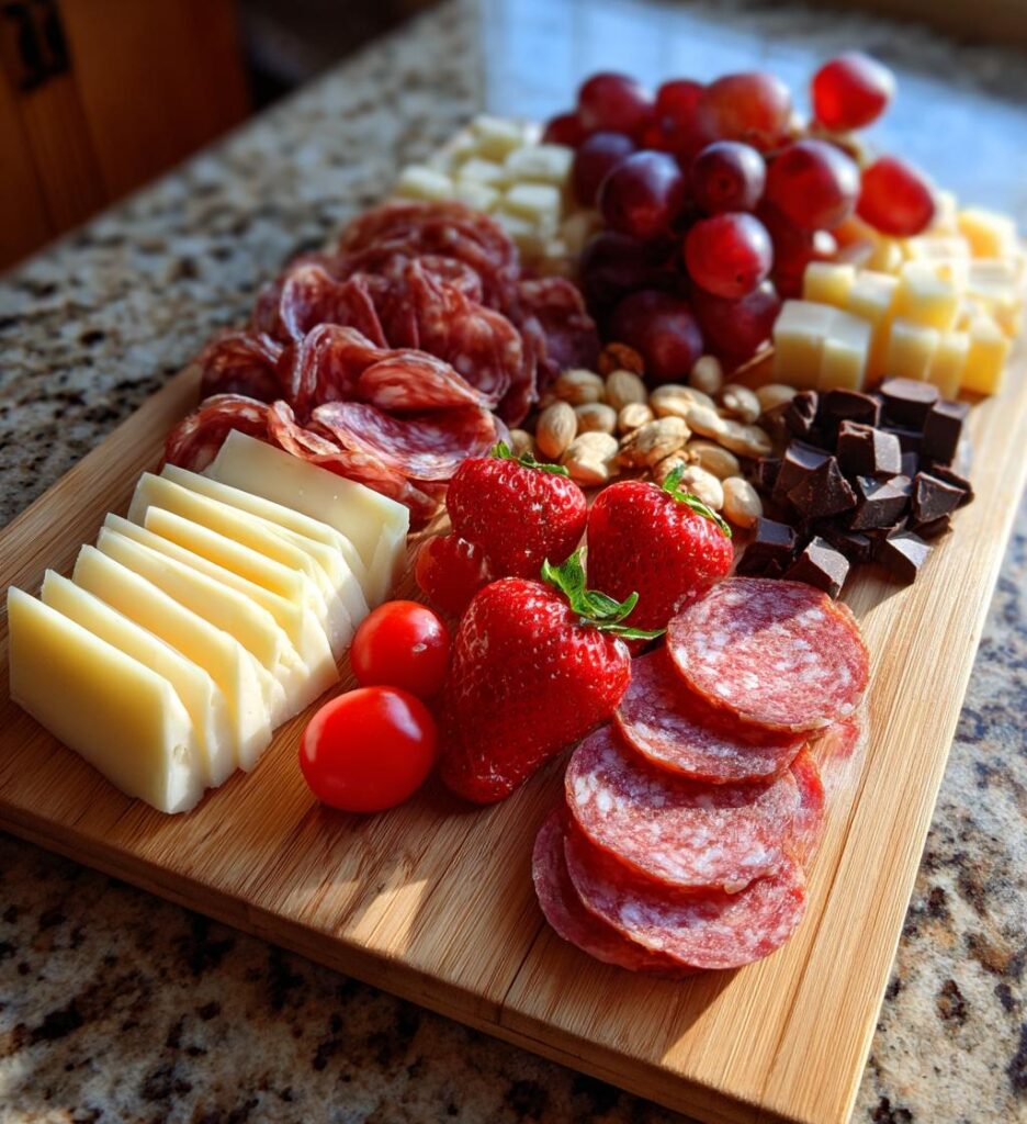 easy valentine charcuterie board