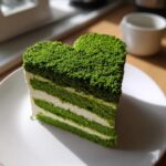 emerald green heart shaped cake