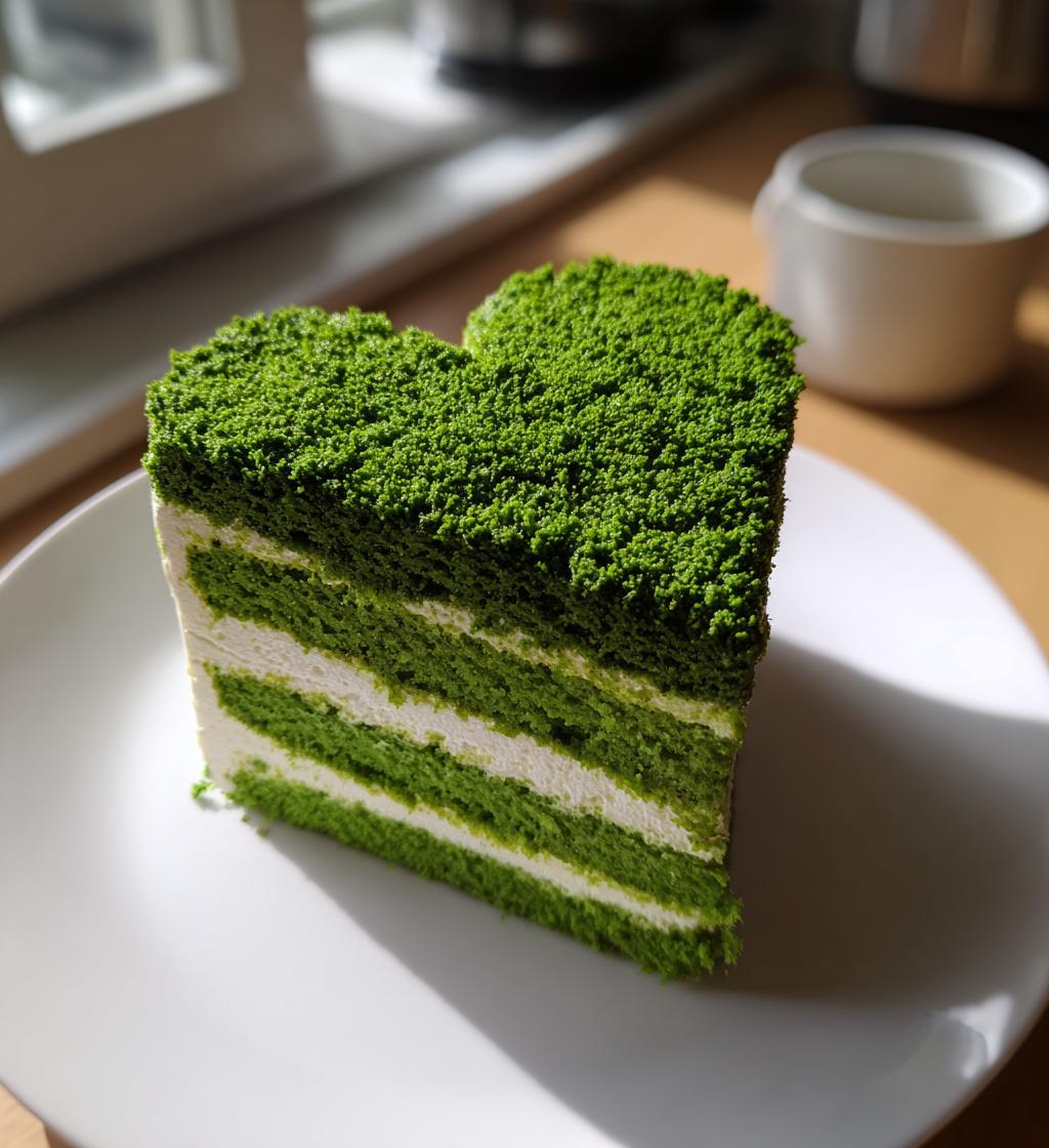 emerald green heart shaped cake