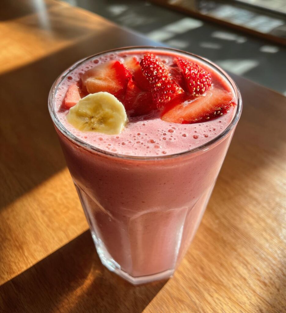 erdbeer bananen smoothie
