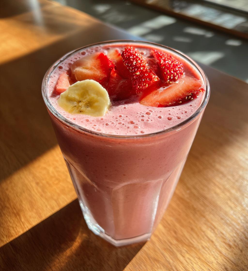 erdbeer bananen smoothie