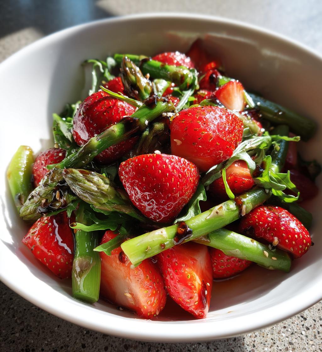 erdbeer spargel salat