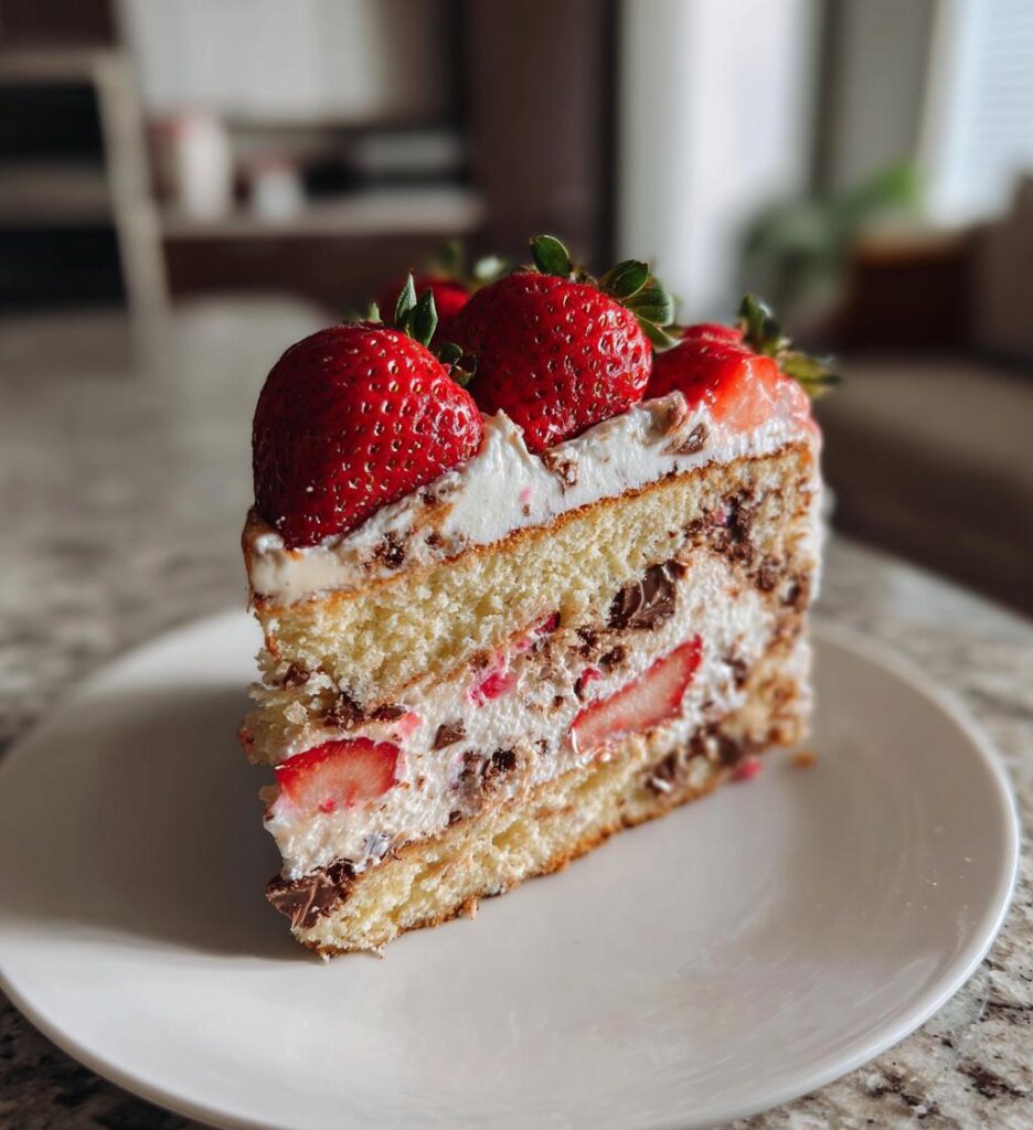 erdbeer stracciatella torte