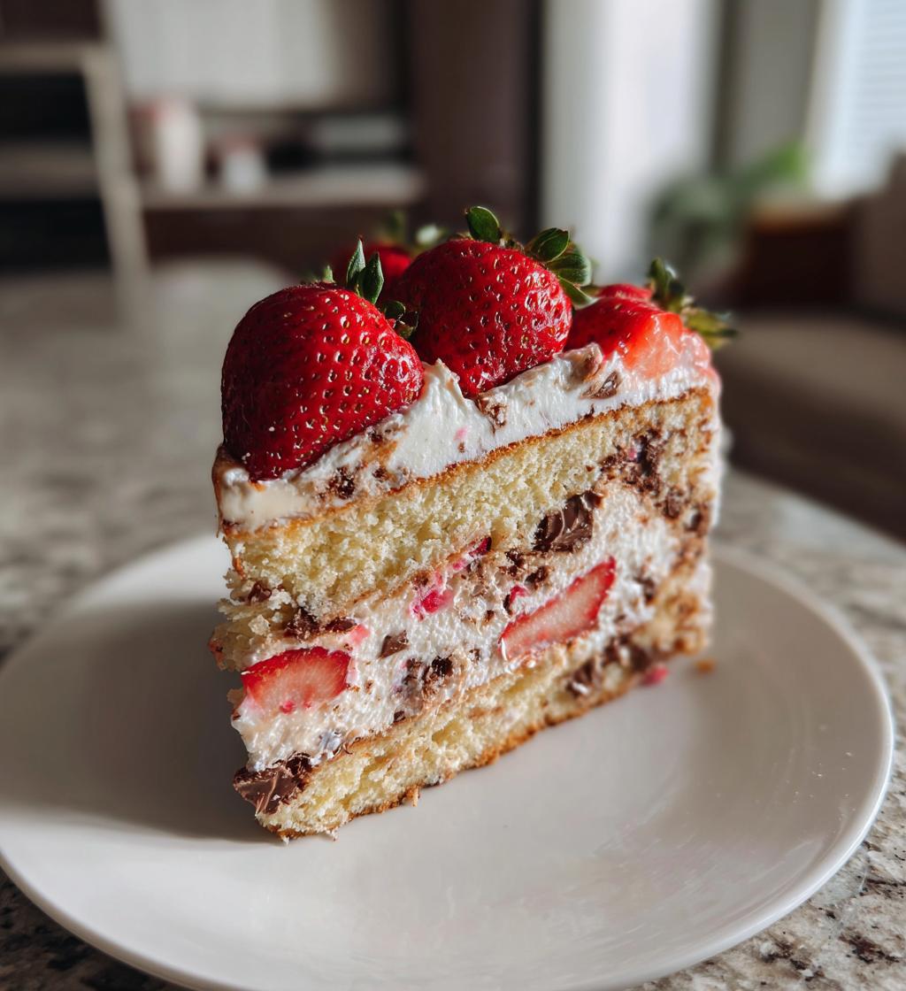 erdbeer stracciatella torte