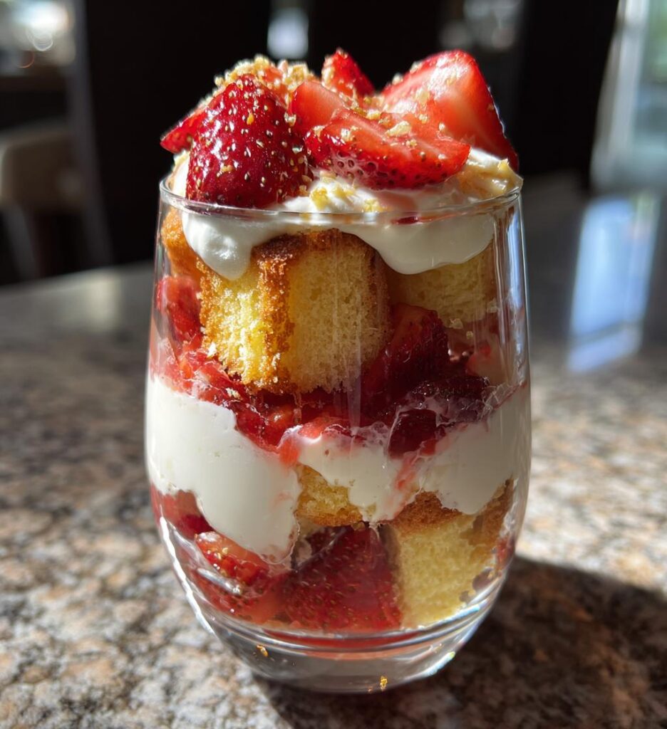 erdbeer tiramisu im glas